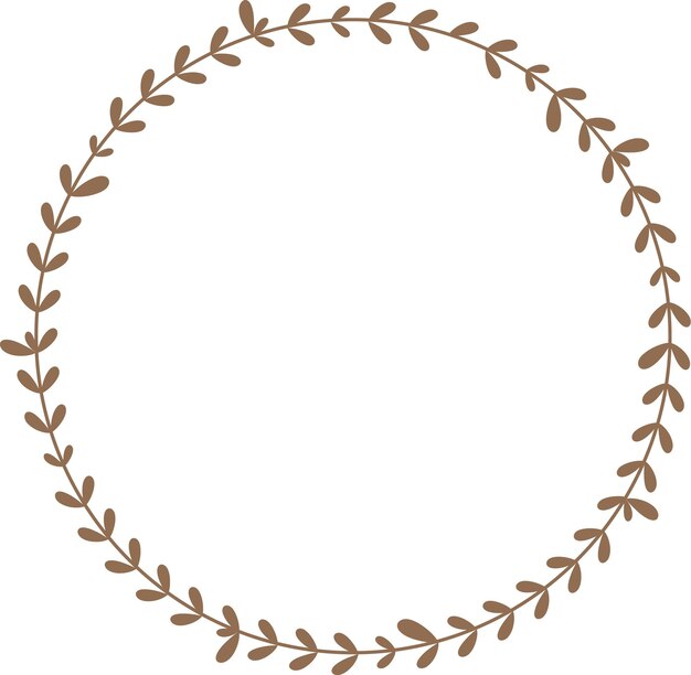 Vector floral circle frame