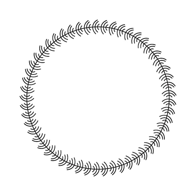 Cerchio floreale anello cornice fiore bordo rotondo per ornamento decorazione in illustrazione vettoriale