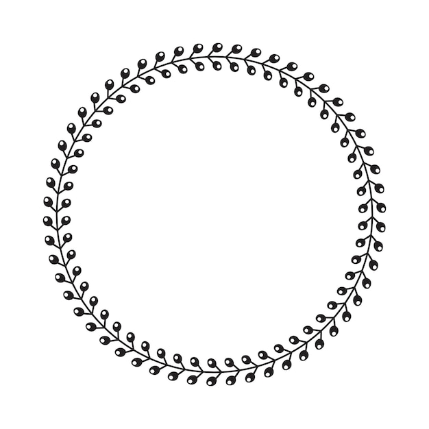 Floral cirkel ronde rand bloem frame ring voor decoratie sieraad in vectorillustratie