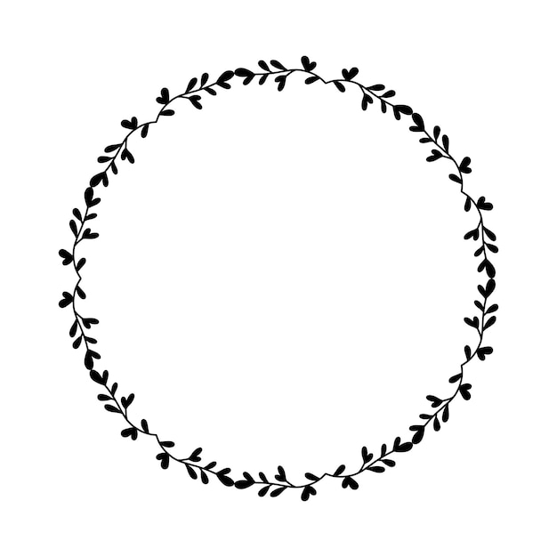 Floral cirkel ronde rand bloem frame ring voor decoratie sieraad in vectorillustratie