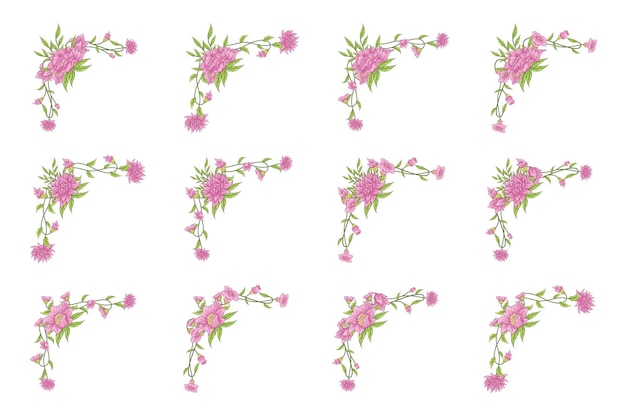ベクトル 花の古典的なベクトルの装飾品ヴィンテージの結婚式のフレーム古典的なヴィンテージの結婚式の招待状手描き落書きのセパレーター要素