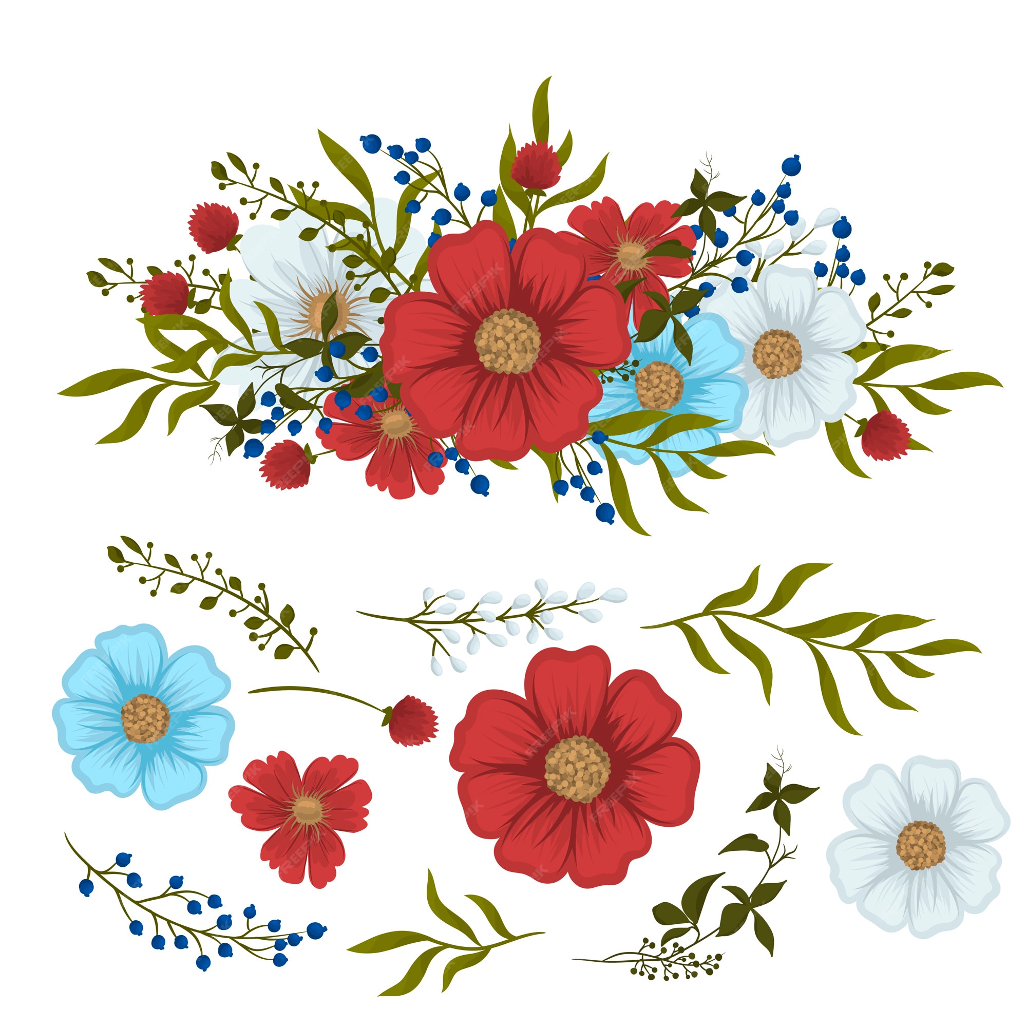 Flower Clipart Images - Free Download on Freepik