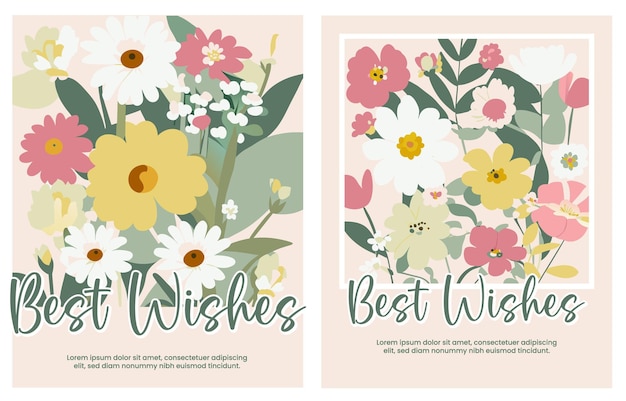 Floral colorful pattern social media banner background cards illustrations vector design