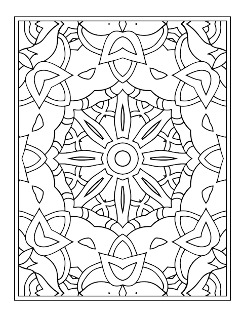 Floral coloring book for adults flower mandala coloring page