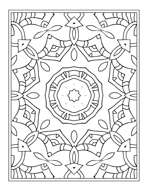 Floral coloring book for adults flower mandala coloring page