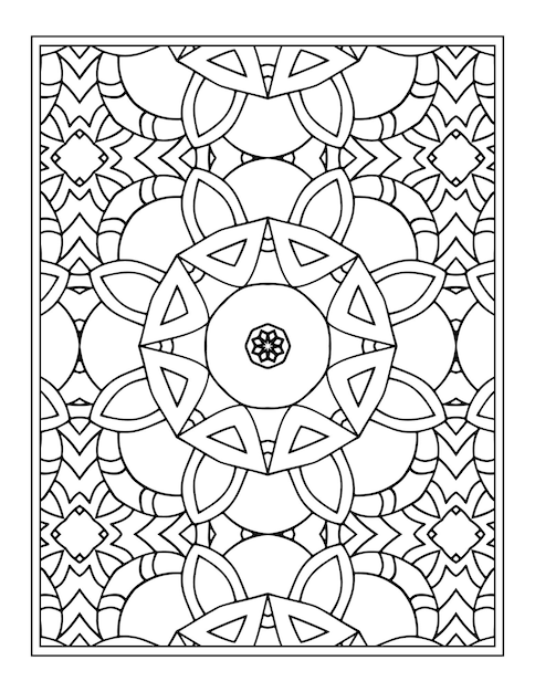 Floral coloring book for adults flower mandala coloring page