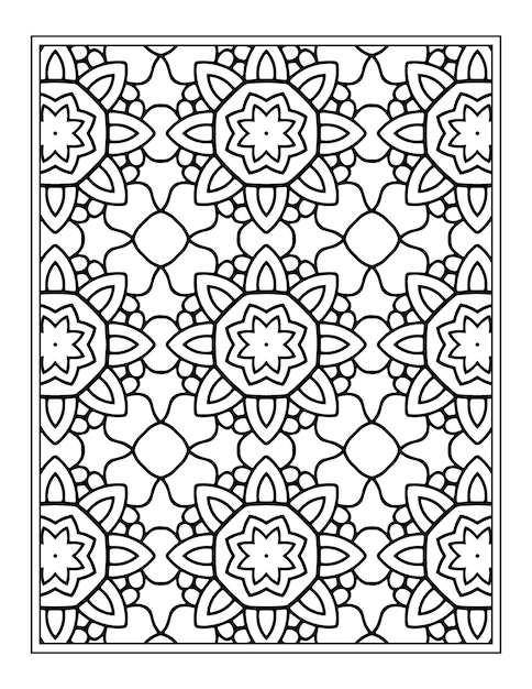 Floral coloring book for adults flower mandala coloring page