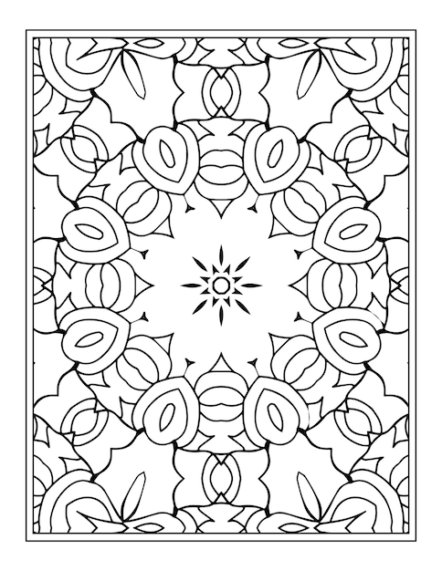 Floral coloring book for adults flower mandala coloring page