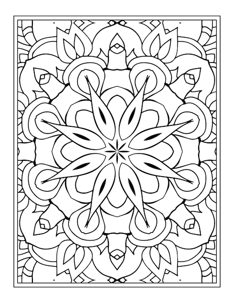 Floral coloring book for adults flower mandala coloring page