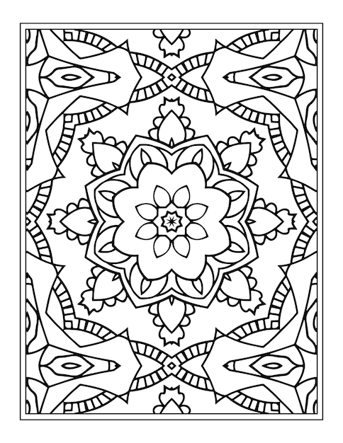 Floral coloring book for adults flower mandala coloring page