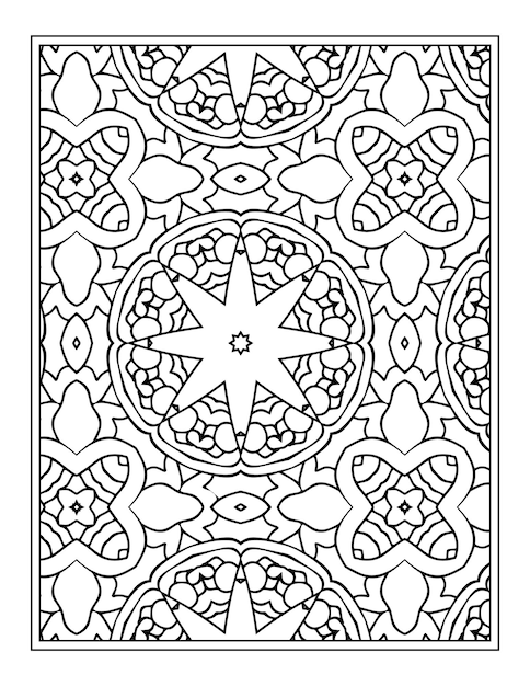 Floral coloring book for adults flower mandala coloring page