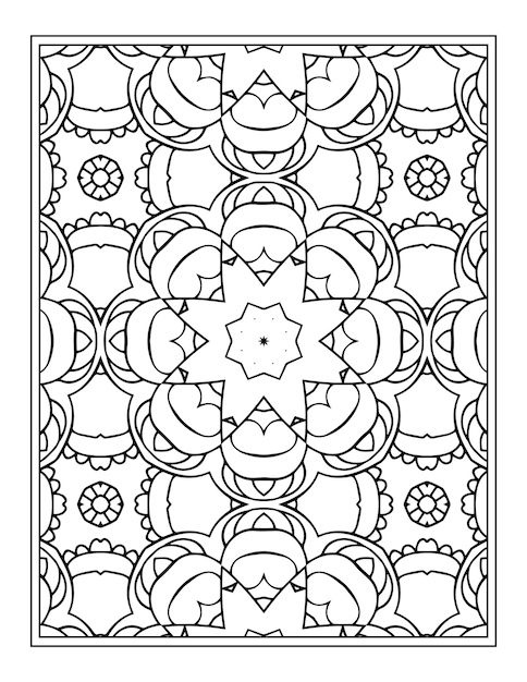 Floral coloring book for adults flower mandala coloring page