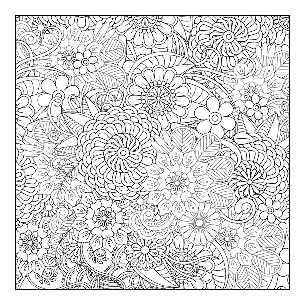 Floral Coloring page