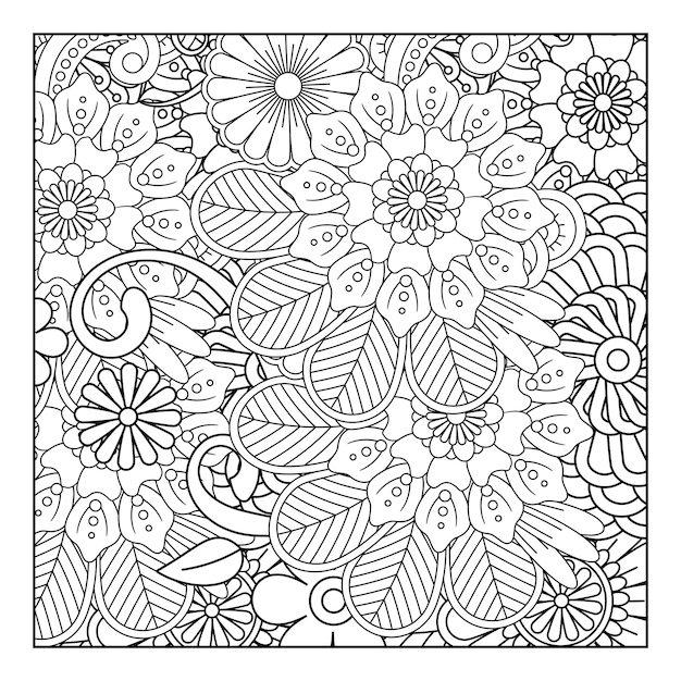 Floral Coloring page