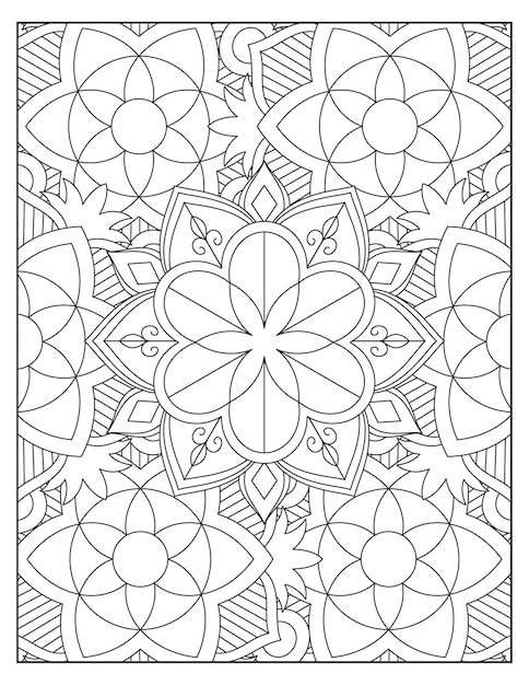 Floral coloring pattern design