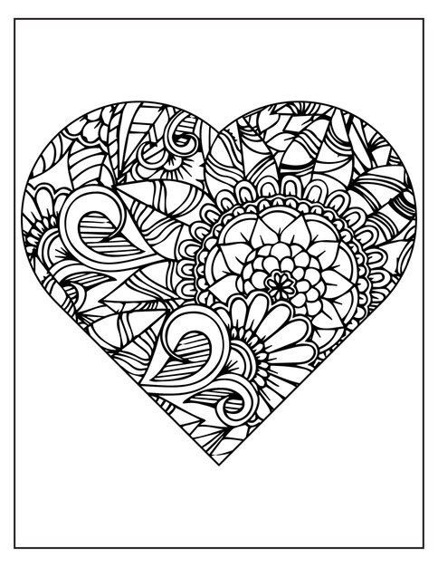 Vector floral coloring pattern page kdp