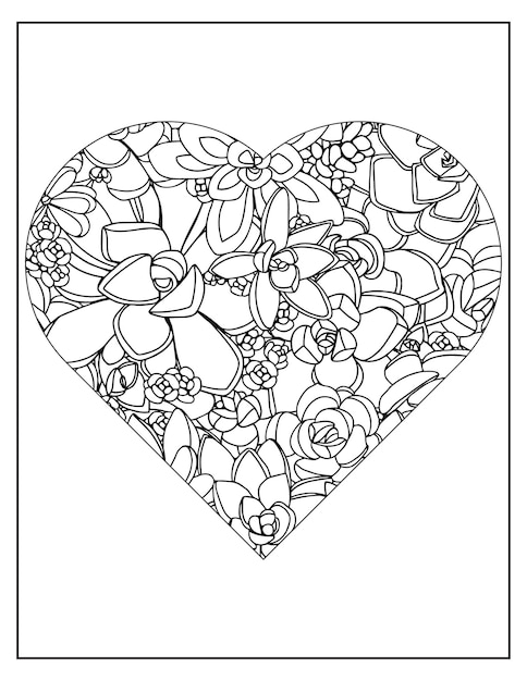 Vector floral coloring pattern page kdp