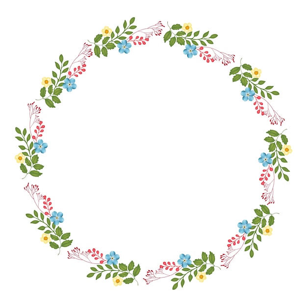 The floral concept of circle frame