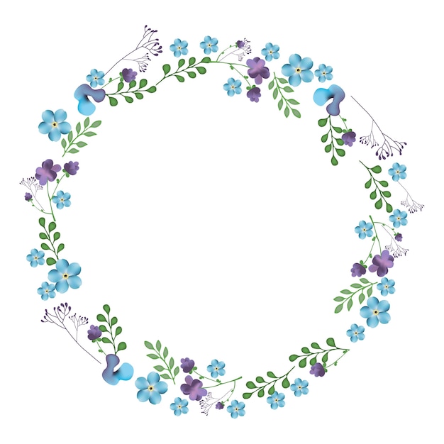 The floral concept of circle frame