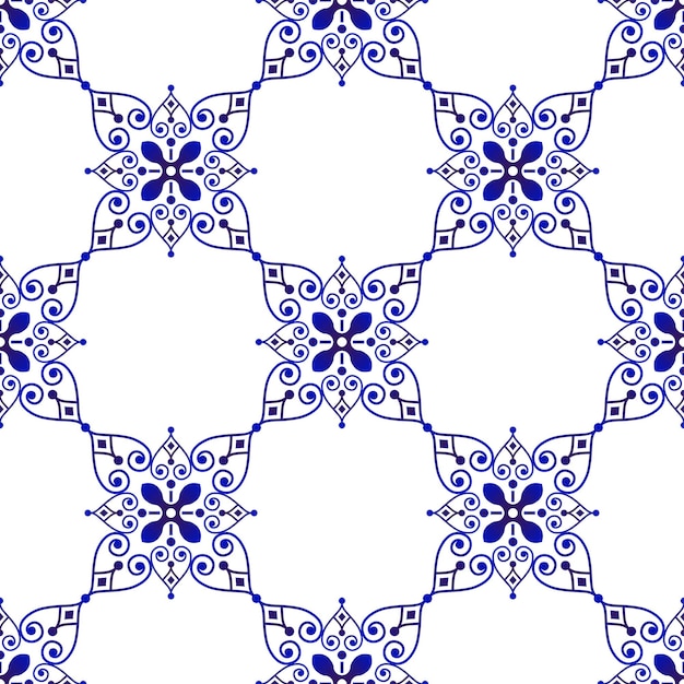 꽃 다마스크 패턴
