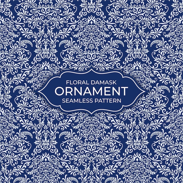 Floral damast brokaat ornament naadloze patroon