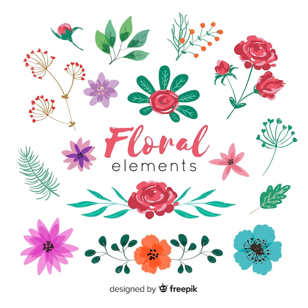 Floral decoration elements