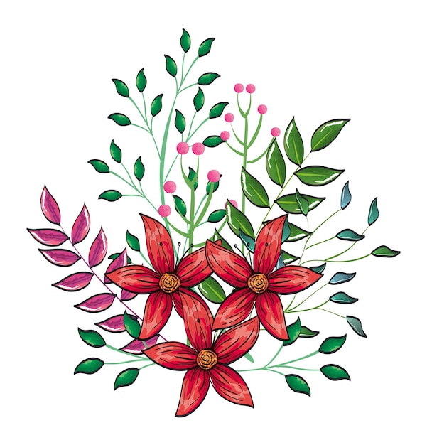花柄のヴィンテージスタイル