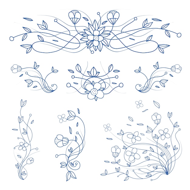 Floral decorative elements