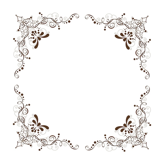 Vector floral decorative