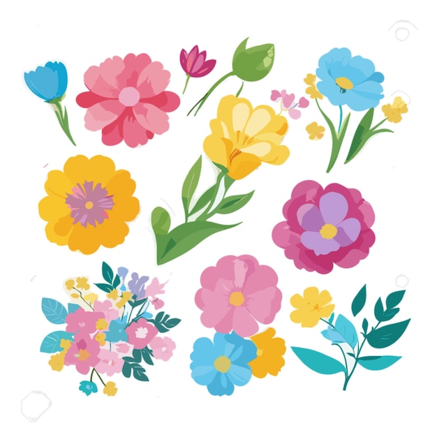 Vector floral design cartoon vector