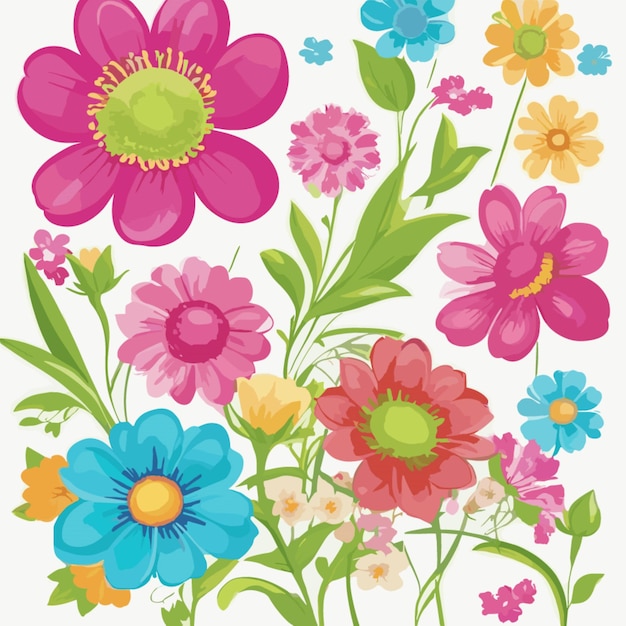 Floral design cartoon vector