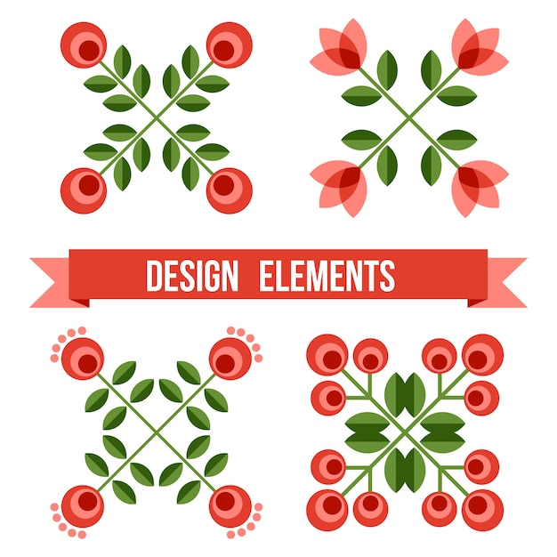 Floral design elements