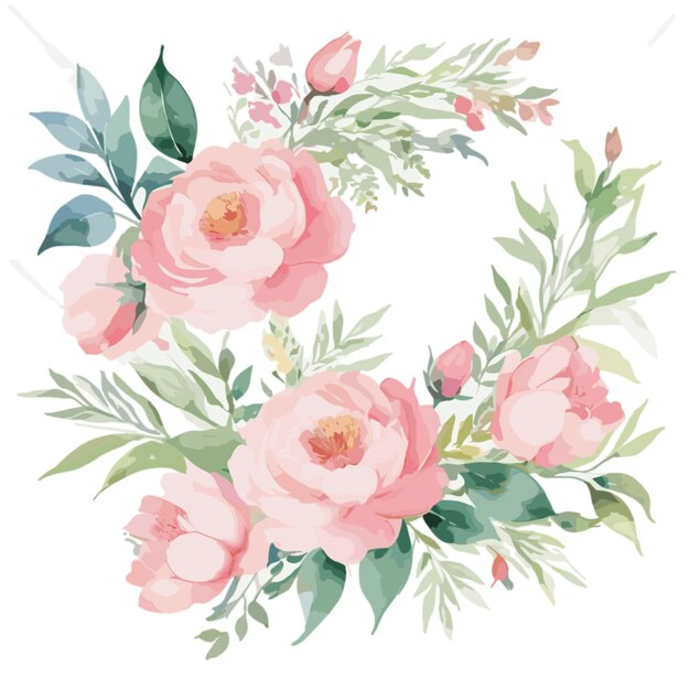 Premium Vector | Floral design vector on a white background