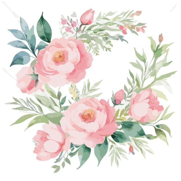 Floral design vector on a white background