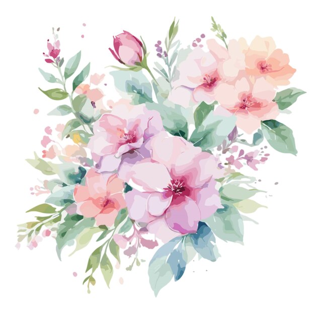 Floral design vector on a white background