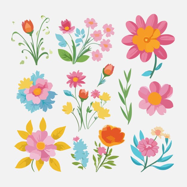 Premium Vector | Floral design vector on a white background