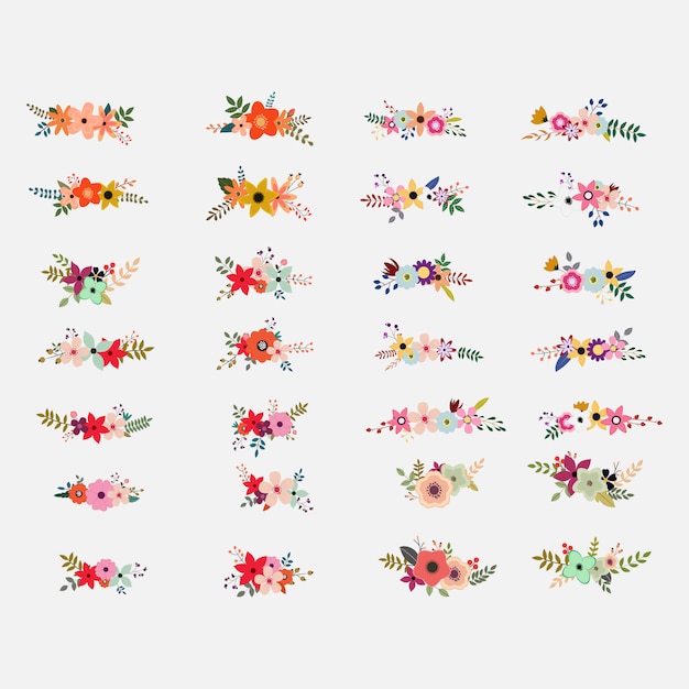 Vector floral designs collection