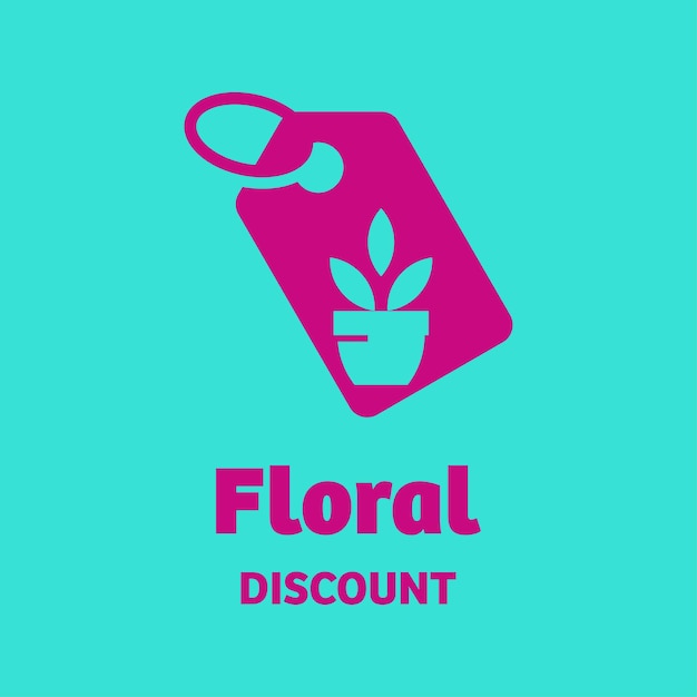Цветочный логотип со скидкой