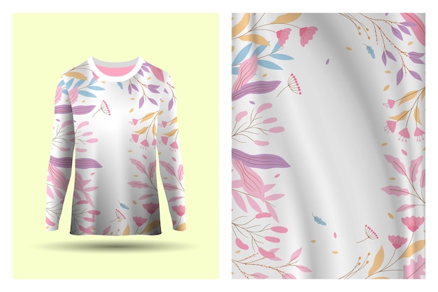 Floral dress template design concept