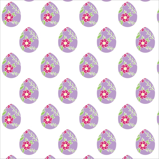 Floral Easter Egg Beauty Decoratie Bloemmotief Naadloze Vector