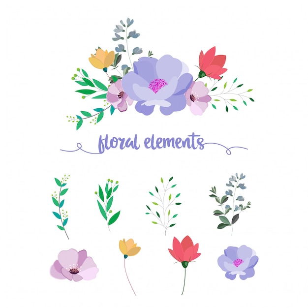 Floral elements collection