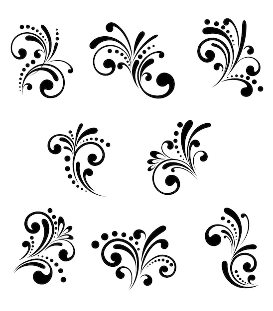 Vector floral elements