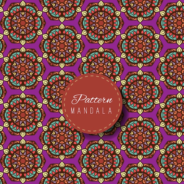 Vector floral ethnic pattern