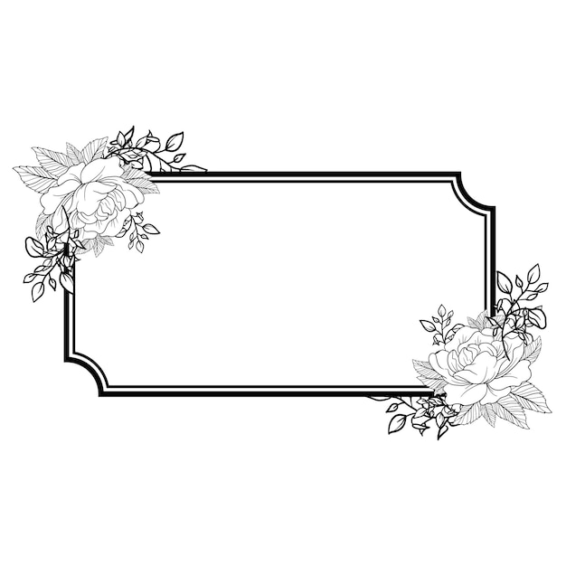 Vector floral flower foliage arrangement wreath