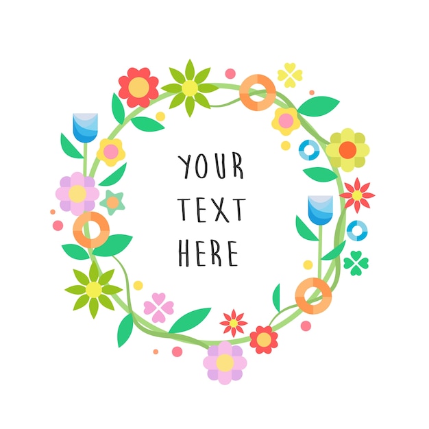 Vector floral flower frame card design