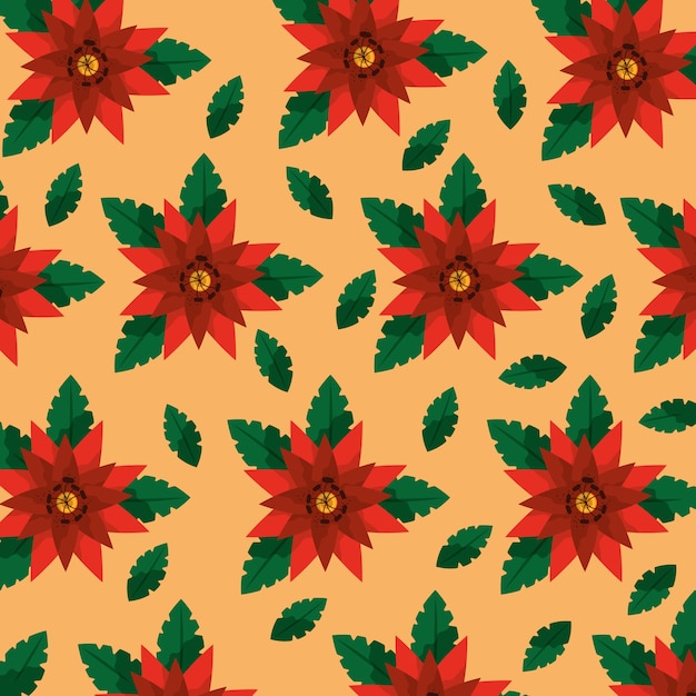 Floral flower natural leaves decoration pattern