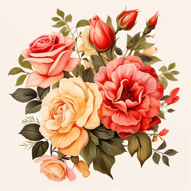 floral flower nature wedding vintage design rose bouquet beauty blossom decorative background