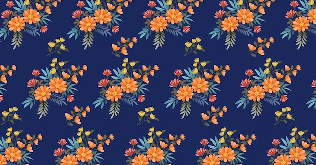 Floral flower pattern background design eps vector