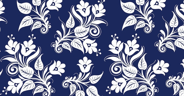 Floral flower pattern background design eps vector