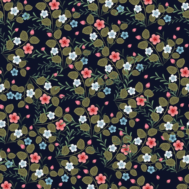 Vector floral flower seamless pattern wallpaper background wrap